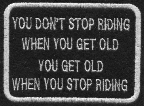 Don't stop riding